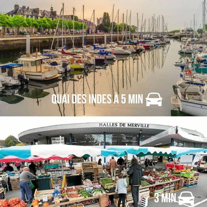T3 Proche Centre Ville Gare Sncf Plage Avec Parkink Prive 로리앙 외부 사진