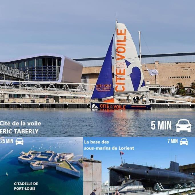 T3 Proche Centre Ville Gare Sncf Plage Avec Parkink Prive 로리앙 외부 사진